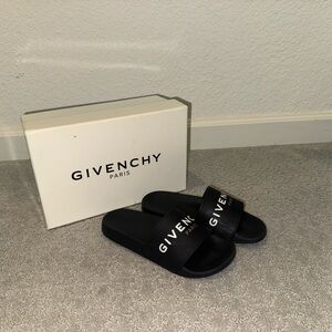 Givenchy Black Logo Slide Sandals